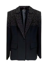 Thumbnail for Women's White Single Button Blazer With Sequins - Now in Black Too! -, Skirt Sets , Drestiny , Australia,Black,Blazers,Canada,Jackets,L,M,New Zealand,S,United Kingdom,United States,White,XL,XXL , Drestiny , www.shopdrestiny.com