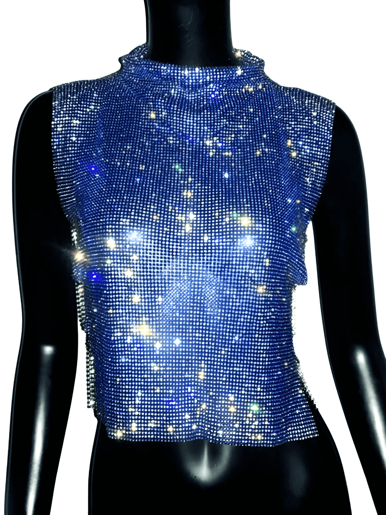 Women's Rhinestone Top -, Rhinestone Top , Drestiny , Australia, Black, Blue, Canada, Casual Shirts, Crop Tops, Gold, Green, New Zealand, Pink, Red, S, Silver, Sleeveless, Tank Tops, Turtlenecks, United Kingdom, United States , Drestiny , www.shopdrestiny.com