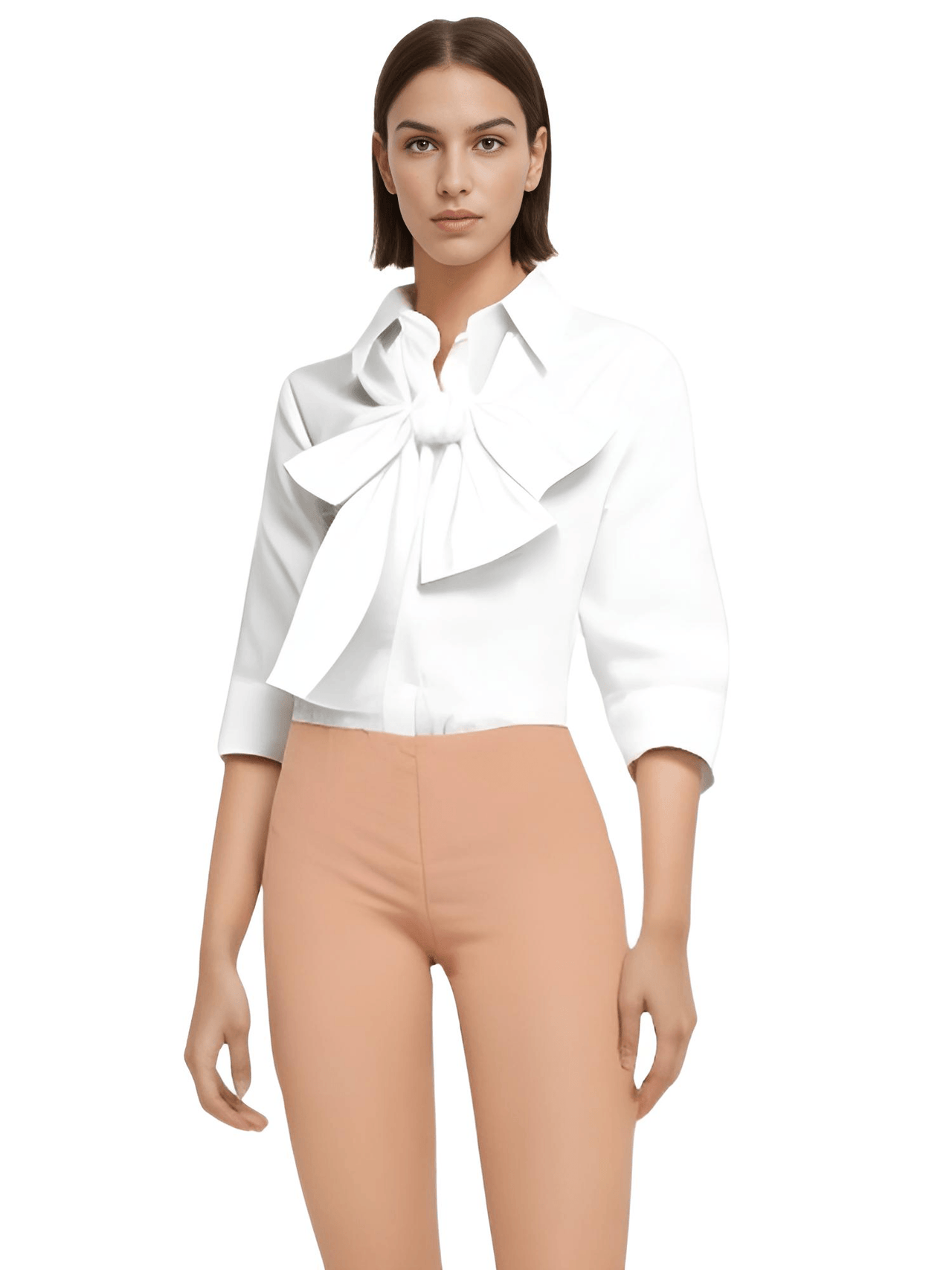 Women's Bow Tie Long Sleeve Blouse -, Shirts & Tops , Drestiny , 4XL, 5XL, Australia, Black, Blouses, Canada, FR, L, Long Sleeves, M, New Zealand, S, United Kingdom, United States, White, XL, XXL, XXXL , Drestiny , www.shopdrestiny.com