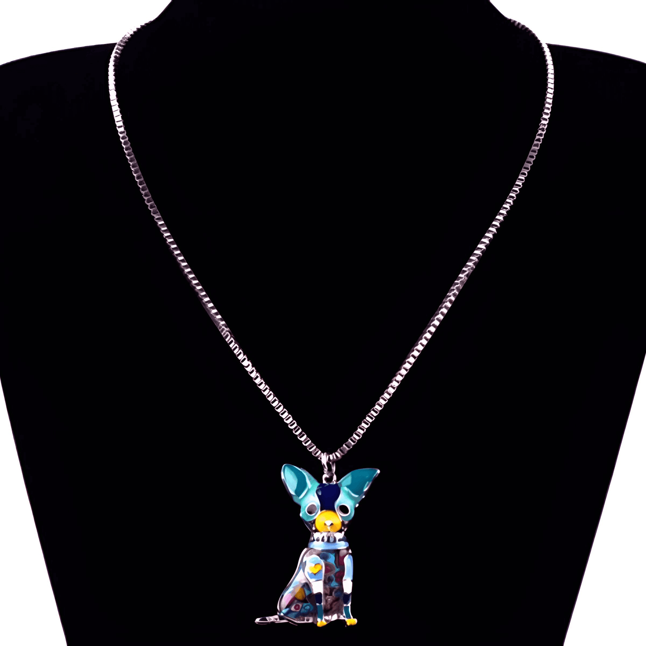 Women's Chihuahua Pendant Necklace -, Necklace , Drestiny , Australia, Black, Blue, Brown, Canada, FR, Gender_Women, Green, Grey, Necklaces, New Zealand, Peach, Pink, Red, United Kingdom, United States, Yellow , Drestiny , www.shopdrestiny.com