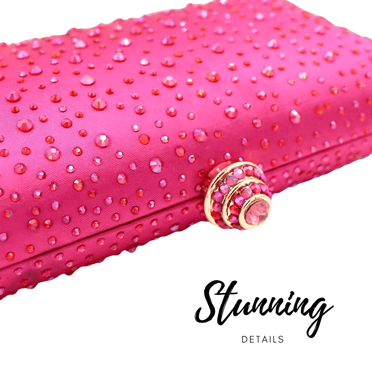 Women's Clutch With Rhinestones - In 9 Trending Colors! -, Clutch , Drestiny , Australia, Black, Canada, Clutches, Deep Pink, Gold, Green, Handbags, Mustard Yellow, New Zealand, Orange, Pink, Silver, United Kingdom, United States , Drestiny , www.shopdrestiny.com