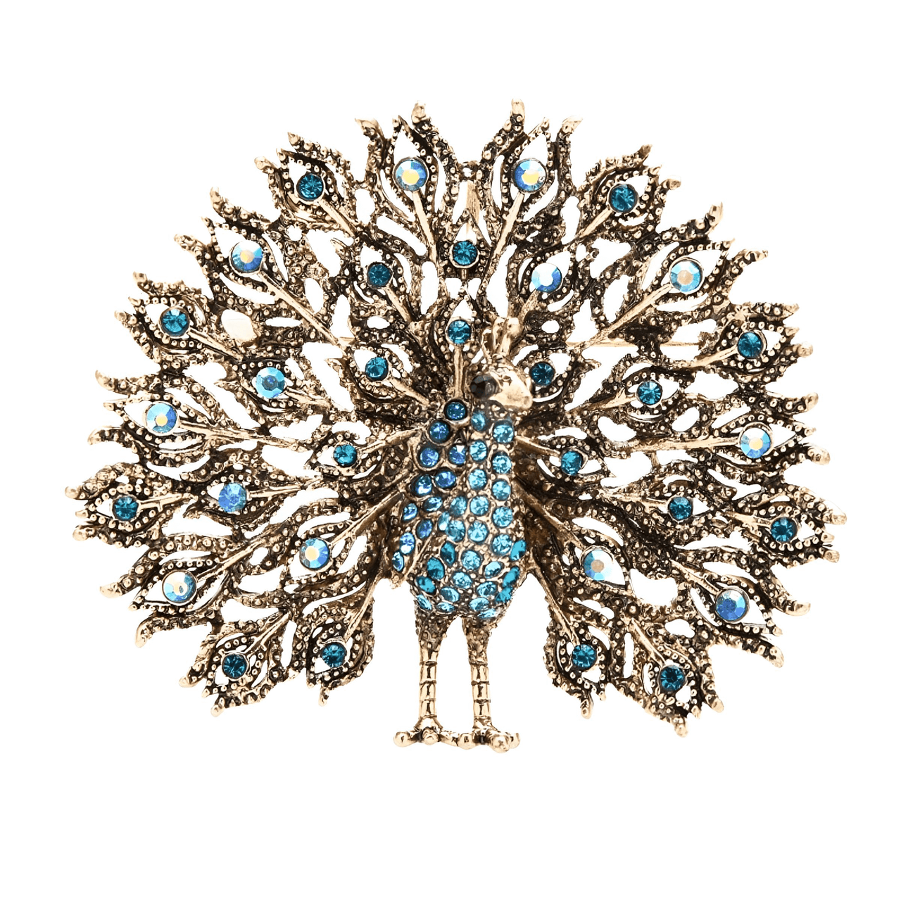 Multicolor Big Sparkling Peacock Brooches For Women -, Brooches , Drestiny , Australia, Black, Blue, Brooches, Canada, Deep Pink, Gender_Women, Green, New Zealand, Orange, Pink, United Kingdom, United States, Yellow , Drestiny , www.shopdrestiny.com