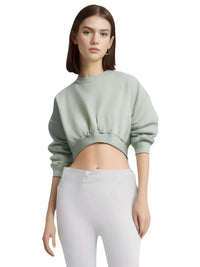 Thumbnail for Women's Crop Sweatshirt & Sport Sweatpants Set -, Outfit Sets , Drestiny , Australia, Crop Tops, Green, Grey, Joggers, Light Yellow, New Zealand, Pant Sets, Sets, Sweatshirts, United Kingdom, United States , Drestiny , www.shopdrestiny.com