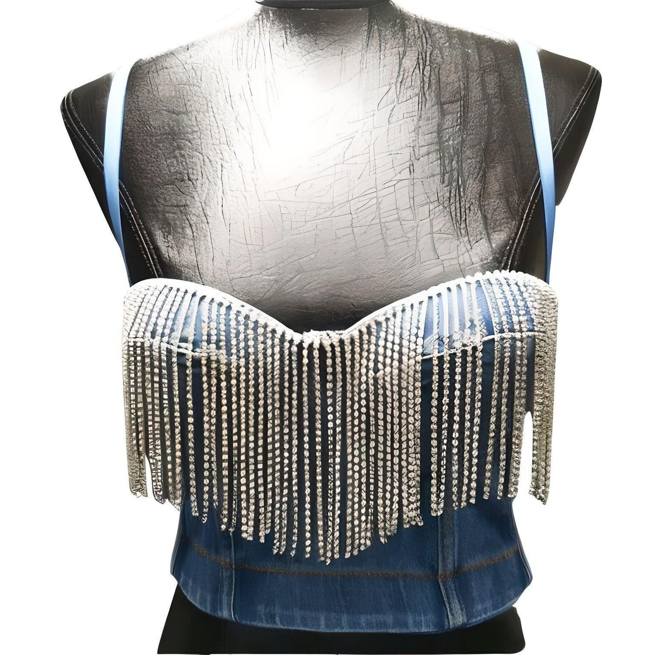 Women's Denim Bustier Crop Tops -, Bustier , Drestiny , Australia, Black, Blue, Canada, Casual Shirts, Corsets, Crop Tops, FR, L, Light Blue, M, New Zealand, S, Sleeveless, United Kingdom, United States, XL, XS , Drestiny , www.shopdrestiny.com