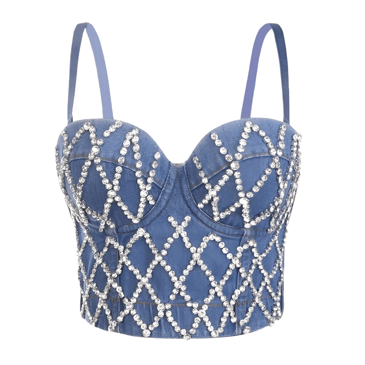 Women's Denim Bustier Crop Tops - 13 Styles! -, Bustier , Drestiny , Australia, Black, Blue, Canada, Casual Shirts, Corsets, Crop Tops, FR, Gold, L, Light Blue, M, New Zealand, Pink, Red, S, Silver, Sleeveless, United Kingdom, United States, White, XL, XS , Drestiny , www.shopdrestiny.com