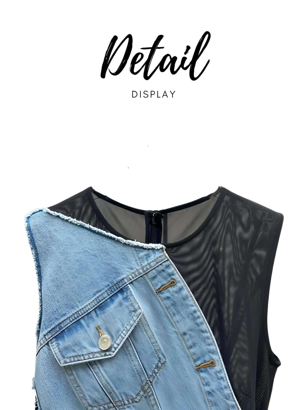 Women's Denim Patchwork Dress For Women -, Dress , Drestiny , Australia, Black, Blue, Canada, Dark Blue, L, Light Blue, M, Mini Dresses, New Zealand, S, Sleeveless, United Kingdom, United States, XL , Drestiny , www.shopdrestiny.com