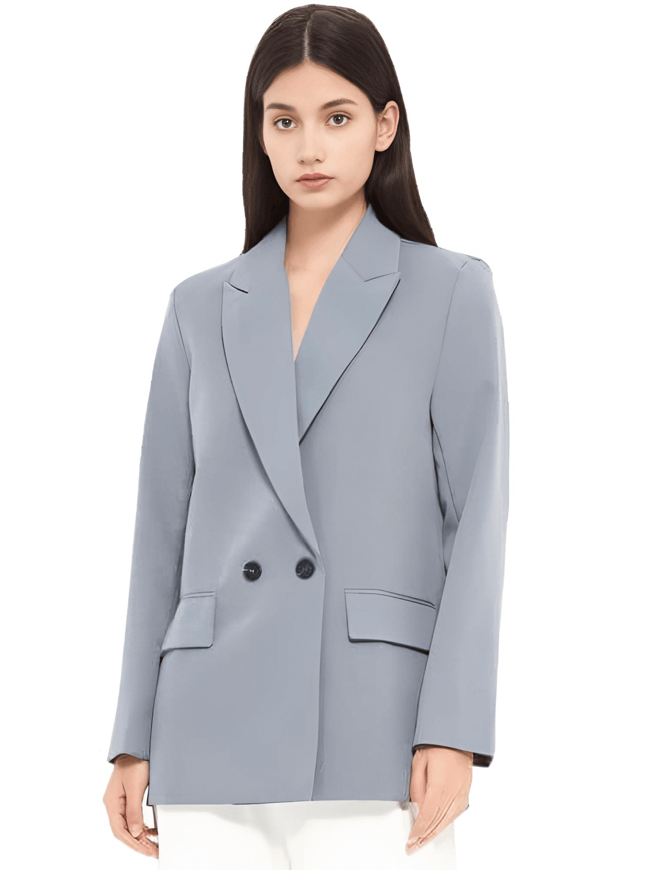 Women's Double Breasted Pocket Blazer -, Blazer , Drestiny , Australia, Black, Blazers, Blue, Brown, Chocolate, Dark Blue, Dark Khaki, Grey, Jackets, Khaki, L, Light Blue, M, New Zealand, Orange, Pale Green, Pink, Red, S, Teal, United Kingdom, United States , Drestiny , www.shopdrestiny.com