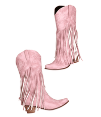 Thumbnail for Women's Embroidered Tassel Mid-Calf Western Boots -, Boots , Drestiny , 10, 10.5, 4, 5, 6, 6.5, 7.5, 8.5, 9, 9.5, Australia, Black, Blue, Boots, Dark Red, Green, Teal, United Kingdom, United States, Wine Red , Drestiny , www.shopdrestiny.com