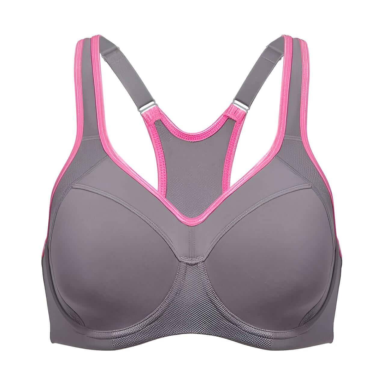 Women's Full Support High Impact Racer Back Lightly Lined Underwire Sports Bra - B-G Cup! -, Sports Bra , Drestiny , 32, 34, 36, 38, 40, 42, Australia, Black, Canada, Grey, New Zealand, Pink, Sports Bras, United Kingdom, United States, White , Drestiny , www.shopdrestiny.com