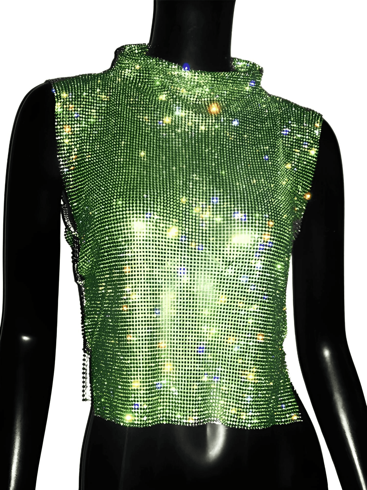 Women's Rhinestone Top -, Rhinestone Top , Drestiny , Australia, Black, Blue, Canada, Casual Shirts, Crop Tops, Gold, Green, New Zealand, Pink, Red, S, Silver, Sleeveless, Tank Tops, Turtlenecks, United Kingdom, United States , Drestiny , www.shopdrestiny.com