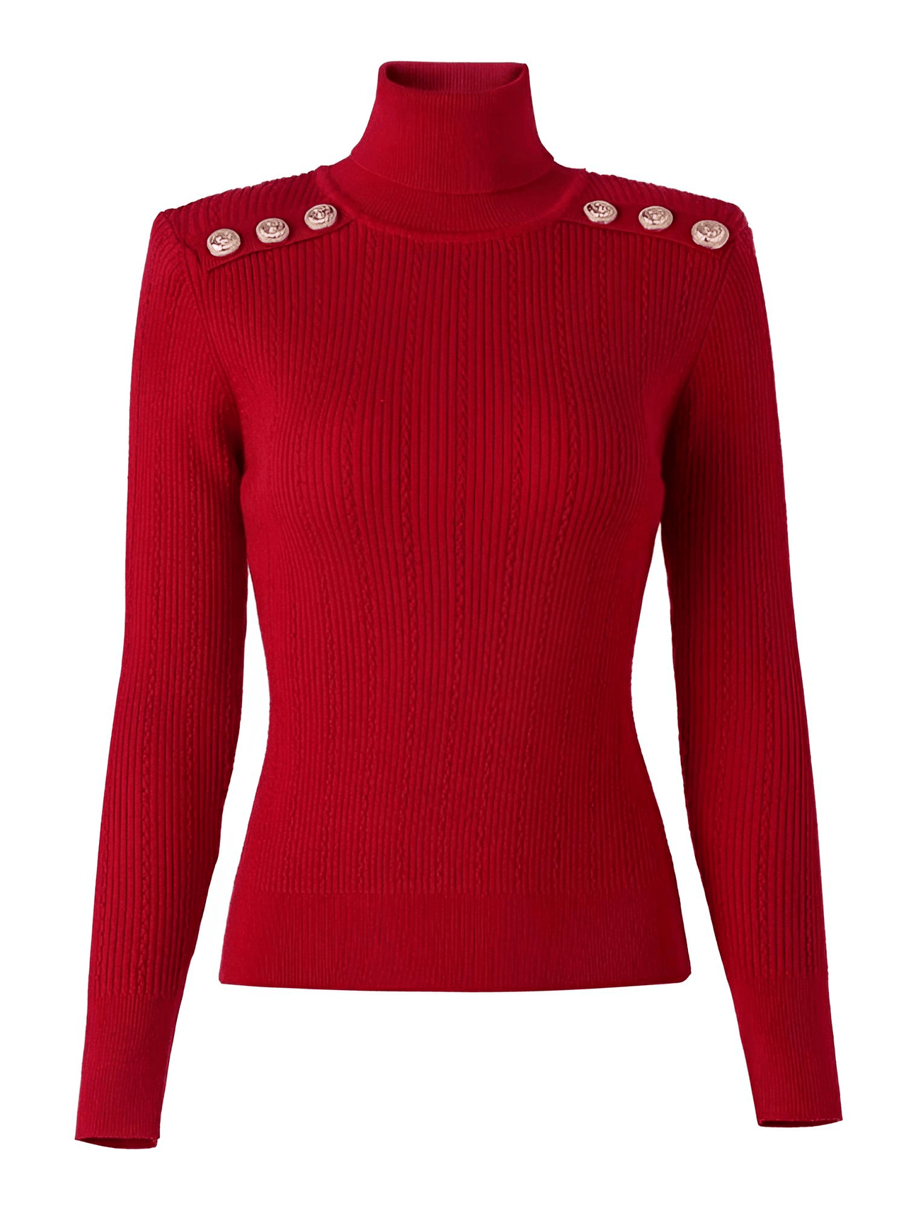 Women's High-End Turtleneck With Gold Buttons - In 8 Colors! -, Turtleneck Sweater , Drestiny , Australia, Black, Blue, Brown, Canada, Casual Shirts, Dark Olive Green, Deep Pink, Dress Shirts, FR, L, M, New Zealand, Pink, Pullovers, Red, S, Turtlenecks, United Kingdom, United States, White, XL , Drestiny , www.shopdrestiny.com