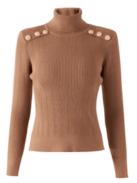 Thumbnail for Women's High-End Turtleneck With Gold Buttons - In 8 Colors! -, Turtleneck Sweater , Drestiny , Australia, Black, Blue, Brown, Canada, Casual Shirts, Dark Olive Green, Deep Pink, Dress Shirts, FR, L, M, New Zealand, Pink, Pullovers, Red, S, Turtlenecks, United Kingdom, United States, White, XL , Drestiny , www.shopdrestiny.com