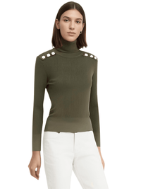 Thumbnail for Women's High-End Turtleneck With Gold Buttons - In 8 Colors! -, Turtleneck Sweater , Drestiny , Australia, Black, Blue, Brown, Canada, Casual Shirts, Dark Olive Green, Deep Pink, Dress Shirts, FR, L, M, New Zealand, Pink, Pullovers, Red, S, Turtlenecks, United Kingdom, United States, White, XL , Drestiny , www.shopdrestiny.com