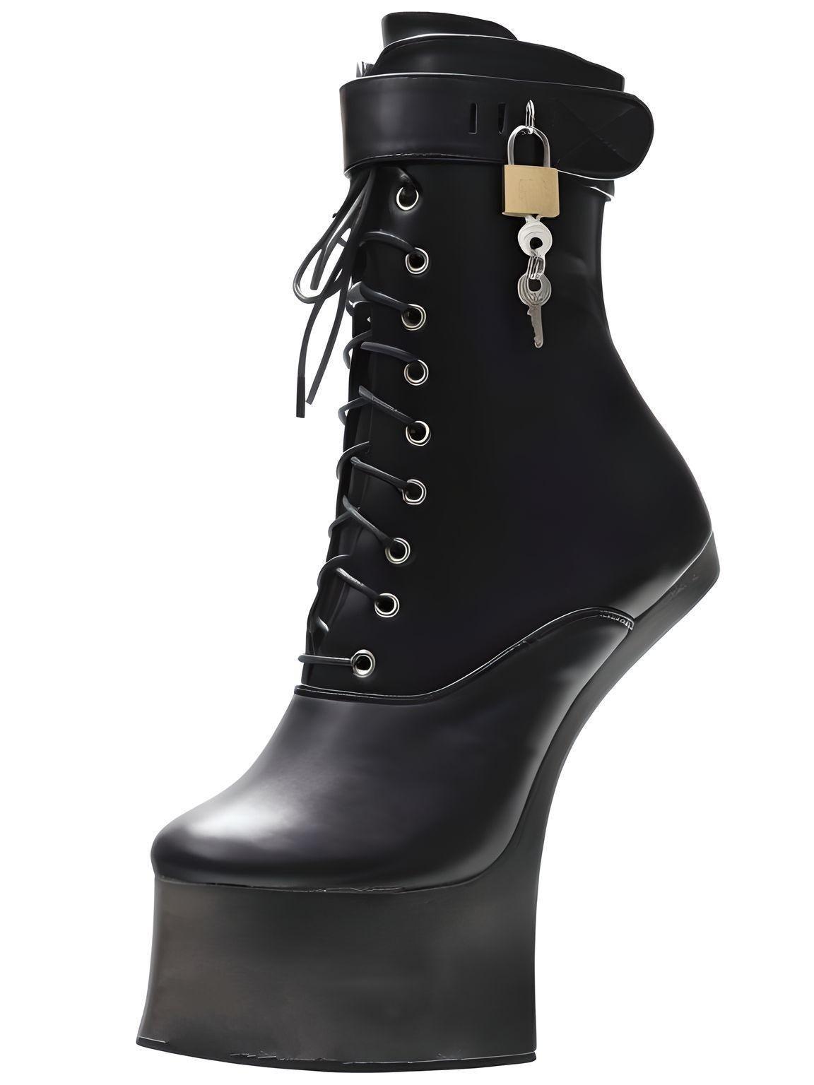 Women's High Hoof Heel Platform Boots -, Boots , Drestiny , 10, 11, 12, 13, 14, 15, 5, 6, 7, 8, 9, Ankle Boots, Australia, Black, Boots, FR, Gold, New Zealand, Silver, United Kingdom, United States , Drestiny , www.shopdrestiny.com