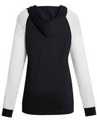 Thumbnail for Women's Lace Hoodies -, Shirts & Tops , Drestiny , Australia, Black, Canada, FR, Grey, Hoodies, L, M, New Zealand, Pullovers, S, Sweaters, Sweatshirts, United Kingdom, United States, XL, XXL , Drestiny , www.shopdrestiny.com