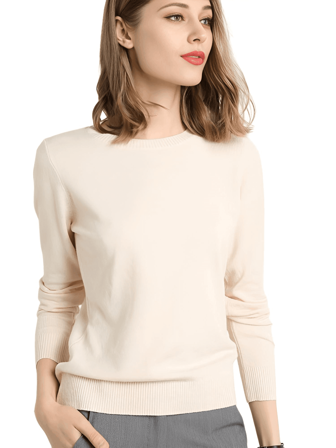 Women's Long Sleeve Knit Sweater -, Sweaters , Drestiny , Australia, Beige, Black, Blue, Canada, Dark Green, Dark Red, Khaki, L, Light Blue, Light Grey, M, New Zealand, Pink, Pullovers, Purple, Red, S, Sweaters, United Kingdom, United States, White, XL, XXL, Yellow , Drestiny , www.shopdrestiny.com