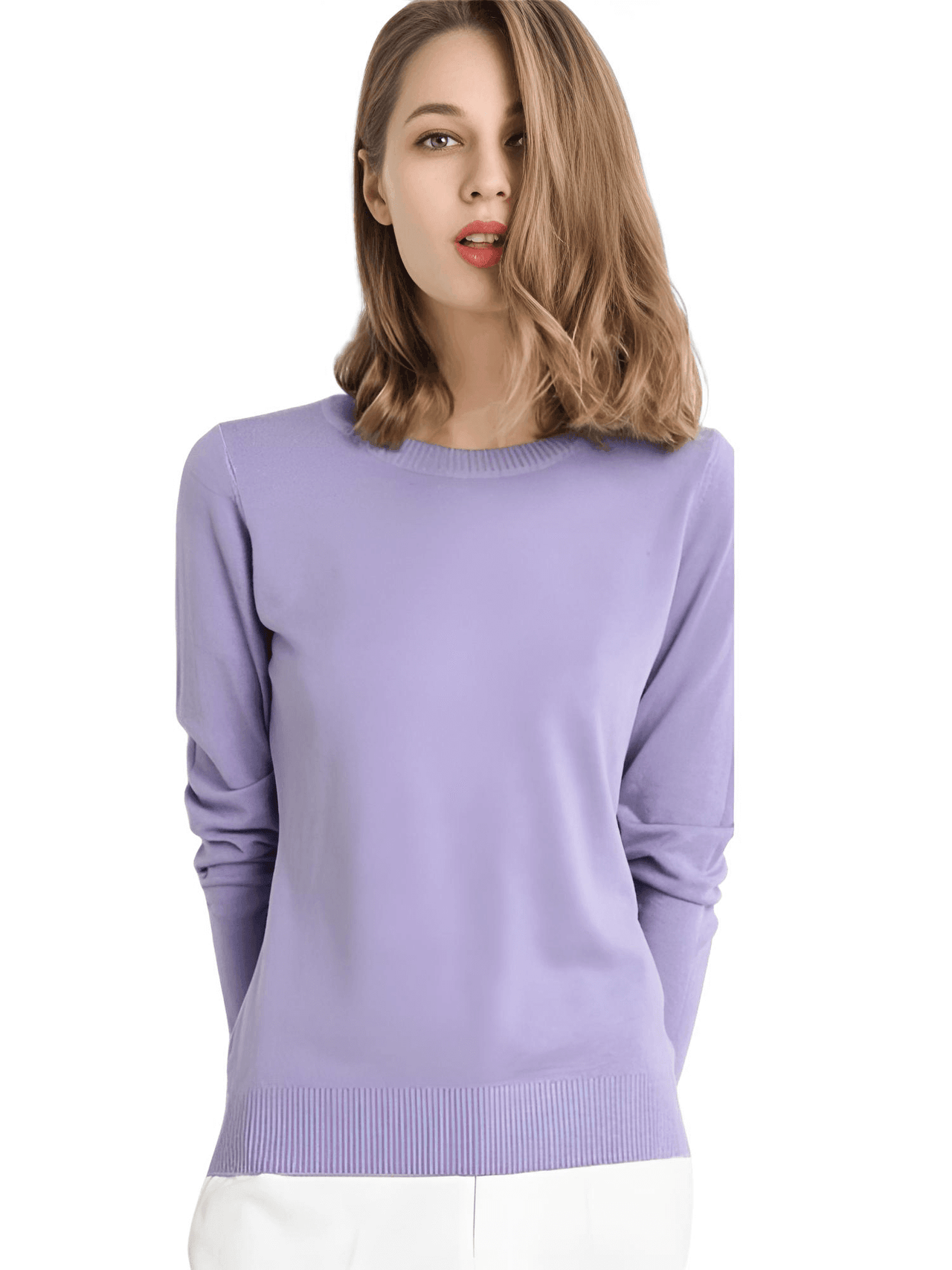 Women's Long Sleeve Knit Sweater -, Sweaters , Drestiny , Australia, Beige, Black, Blue, Canada, Dark Green, Dark Red, Khaki, L, Light Blue, Light Grey, M, New Zealand, Pink, Pullovers, Purple, Red, S, Sweaters, United Kingdom, United States, White, XL, XXL, Yellow , Drestiny , www.shopdrestiny.com