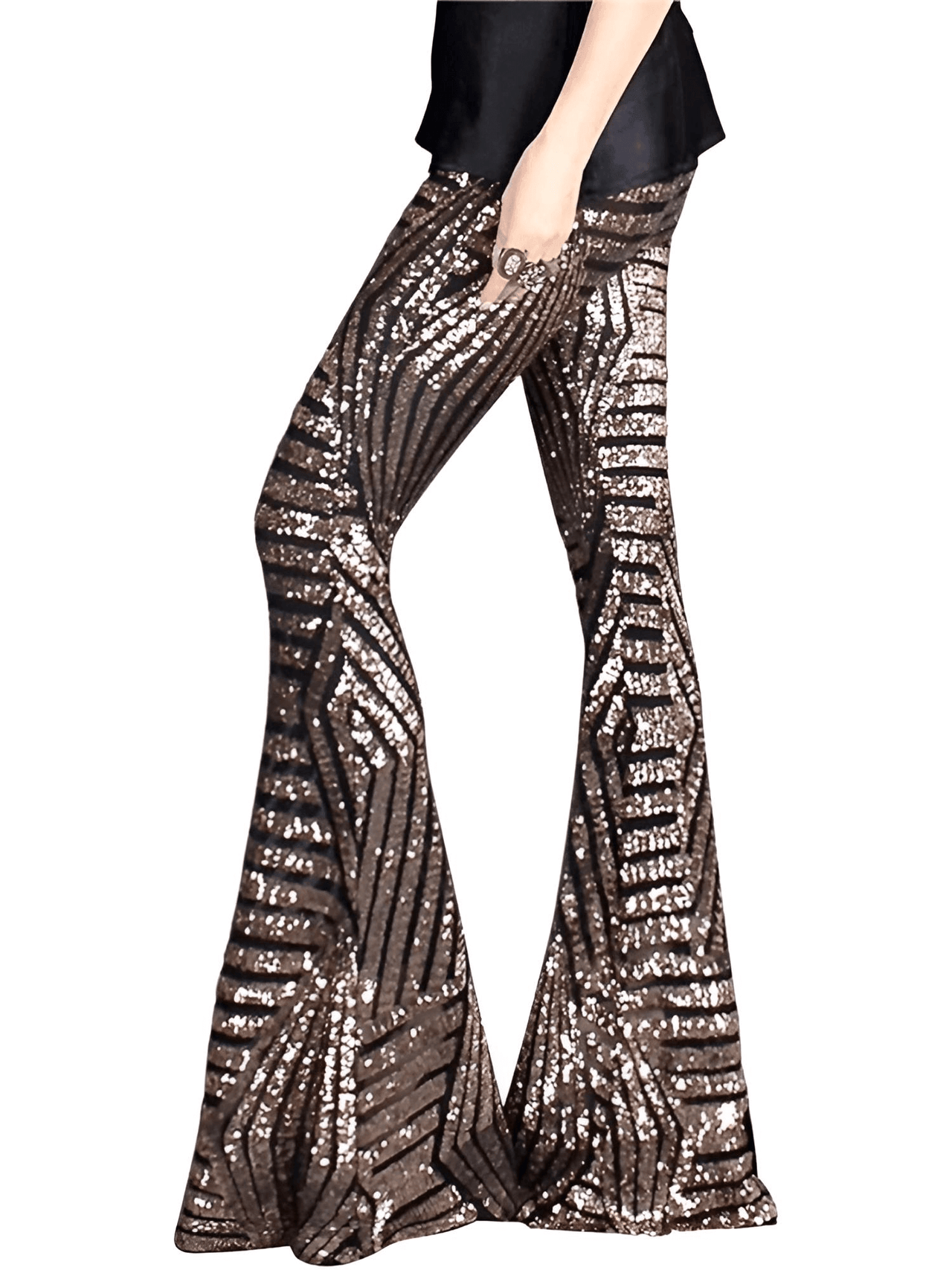 Women's Loose Wide-Leg High-Waist Sequin Pants -, Pants , Drestiny , Apricot, Australia, Black, Blue, Brown, Canada, Casual Pants, Dress Pants, Gold, L, M, New Zealand, Pink, Red, S, Silver, United Kingdom, United States, XL , Drestiny , www.shopdrestiny.com