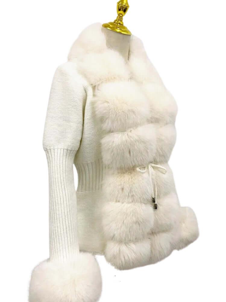 Women's Luxury Knitted Sweater Coat With Detachable Fur in 14 Colors! -, Sweater Coat , Drestiny , Australia, Beige, Black, Blue Grey, Brown, Camel, Coats, Dark Khaki, Khaki, L, Light Brown, M, New Zealand, Pink, S, United Kingdom, United States, White, XL, XXL, XXXL , Drestiny , www.shopdrestiny.com