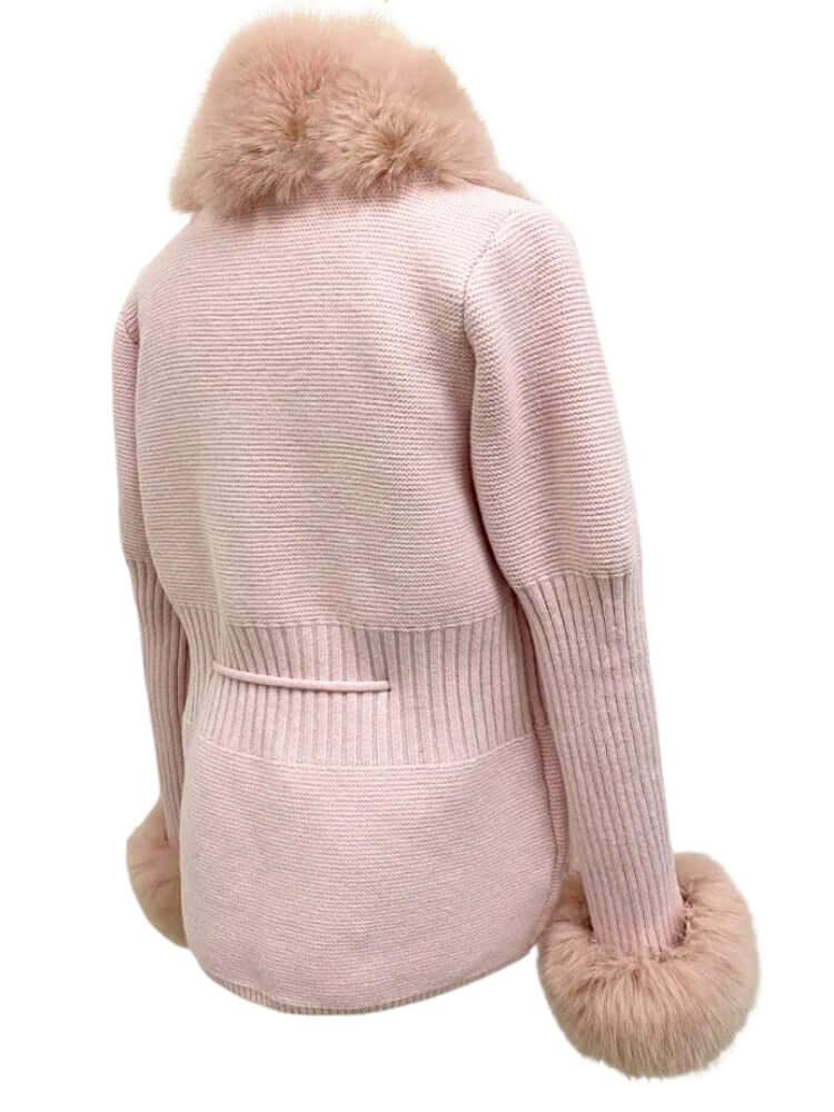 Women's Luxury Knitted Sweater Coat With Detachable Fur in 14 Colors! -, Sweater Coat , Drestiny , Australia, Beige, Black, Blue Grey, Brown, Camel, Coats, Dark Khaki, Khaki, L, Light Brown, M, New Zealand, Pink, S, United Kingdom, United States, White, XL, XXL, XXXL , Drestiny , www.shopdrestiny.com