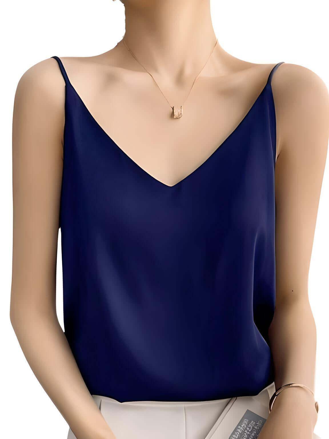 Women's Luxury Silk Tank Top -, Tank Top , Drestiny , Australia, Black, Blue Grey, Brown, Camisoles, Canada, Casual Shirts, Champagne, Dark Blue, Dark Green, Dress Shirts, Fruit Green, Gender_Women, L, Light Blue, M, New Zealand, Pale Green, Red, Sleeveless, Tank Tops, United Kingdom, United States, White, XL, XXL, XXXL , Drestiny , www.shopdrestiny.com