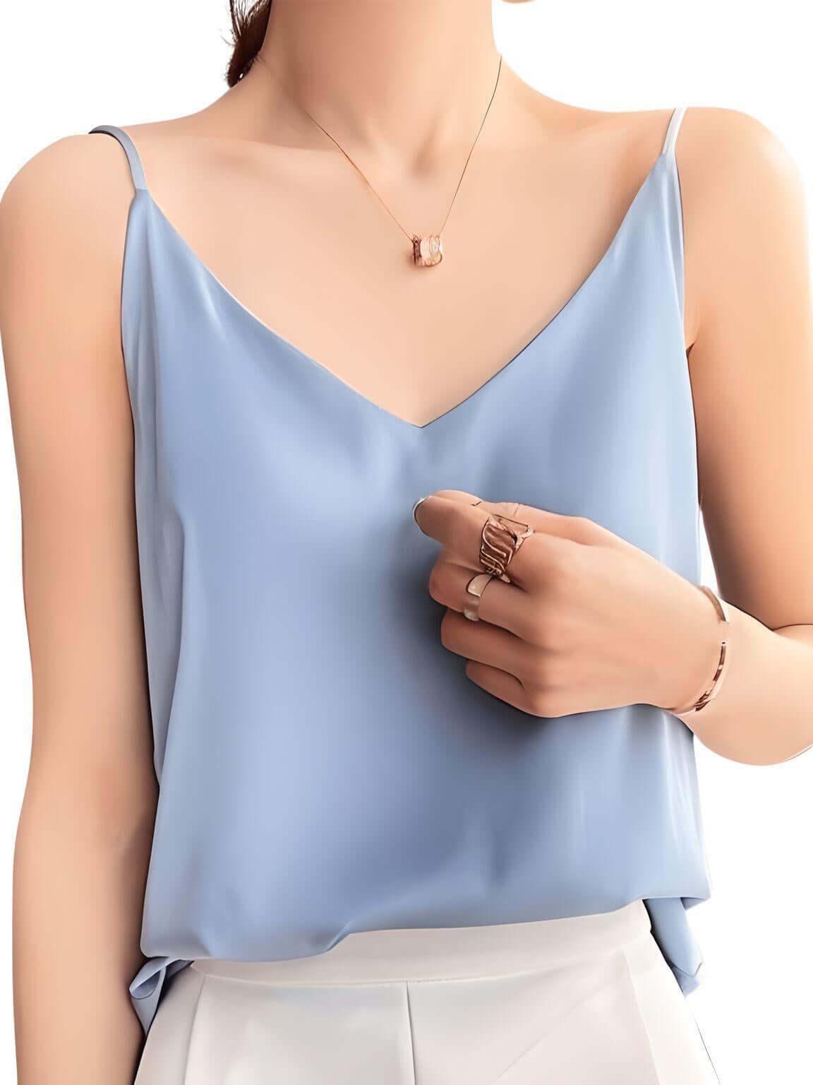 Women's Luxury Silk Tank Top -, Tank Top , Drestiny , Australia, Black, Blue Grey, Brown, Camisoles, Canada, Casual Shirts, Champagne, Dark Blue, Dark Green, Dress Shirts, Fruit Green, Gender_Women, L, Light Blue, M, New Zealand, Pale Green, Red, Sleeveless, Tank Tops, United Kingdom, United States, White, XL, XXL, XXXL , Drestiny , www.shopdrestiny.com