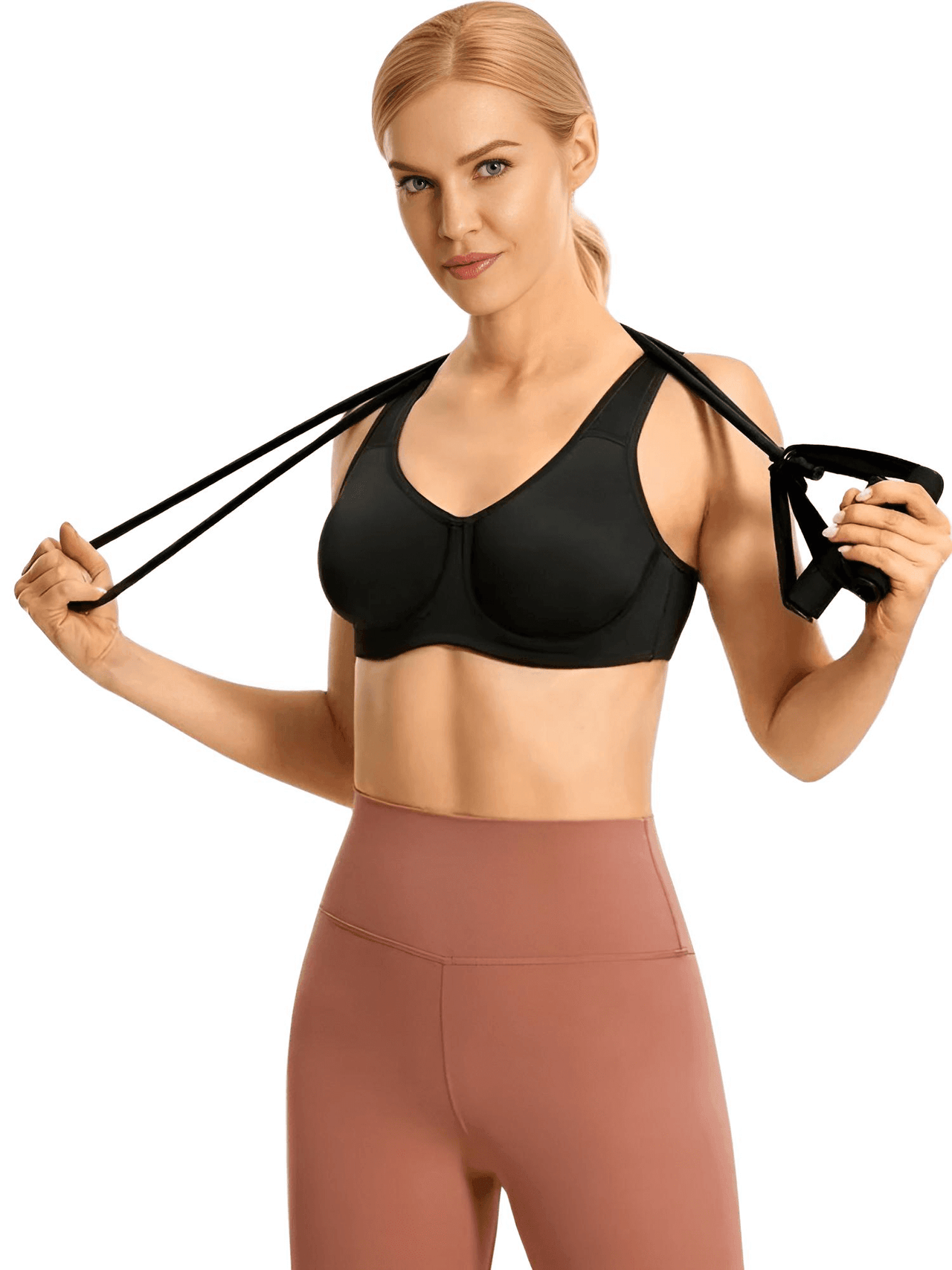 Women's Max Control Solid High Impact Plus Size Underwire Sports Bra -, Sports Bra , Drestiny , 34, 36, 38, 40, 42, 44, 46, 48, Australia, Canada, New Zealand, Sports Bras, Tan, United Kingdom, United States , Drestiny , www.shopdrestiny.com