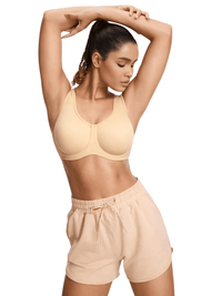 Thumbnail for Women's Max Control Solid High Impact Plus Size Underwire Sports Bra -, Sports Bra , Drestiny , 34, 36, 38, 40, 42, 44, 46, 48, Australia, Canada, New Zealand, Sports Bras, Tan, United Kingdom, United States , Drestiny , www.shopdrestiny.com