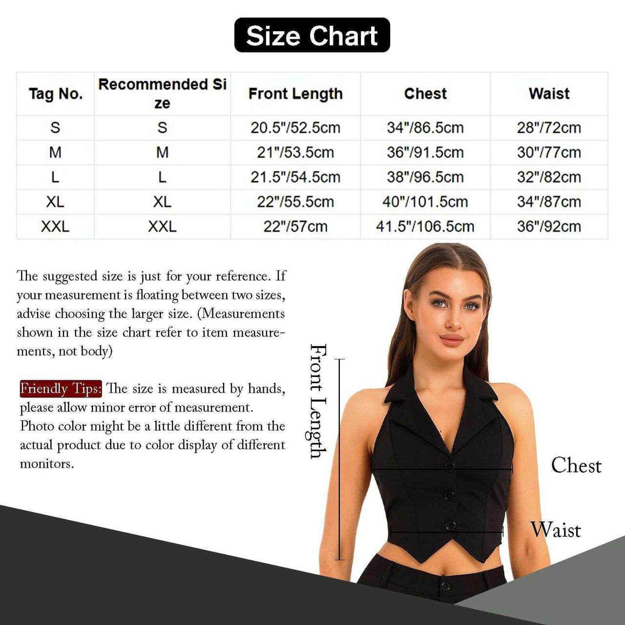 Women's Office Chic Backless Halter V-Neck Crop Vest -, Vests , Drestiny , Australia, Black, Brown, Canada, Dark Blue, Khaki, L, M, Navy, New Zealand, S, United Kingdom, United States, Vests, White, XL, XXL , Drestiny , www.shopdrestiny.com