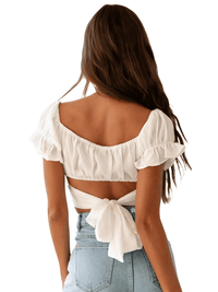 Thumbnail for Women's Paris Style Off Shoulder Short Sleeve Crop Top -, Crop Tops , Drestiny , Australia, Canada, Casual Shirts, Crop Tops, Gender_Women, Green, L, M, Mint, Mint Green, New Zealand, Off Shoulder, Pink, Purple, Red, S, Short Sleeves, United Kingdom, United States, White, XL, Yellow , Drestiny , www.shopdrestiny.com