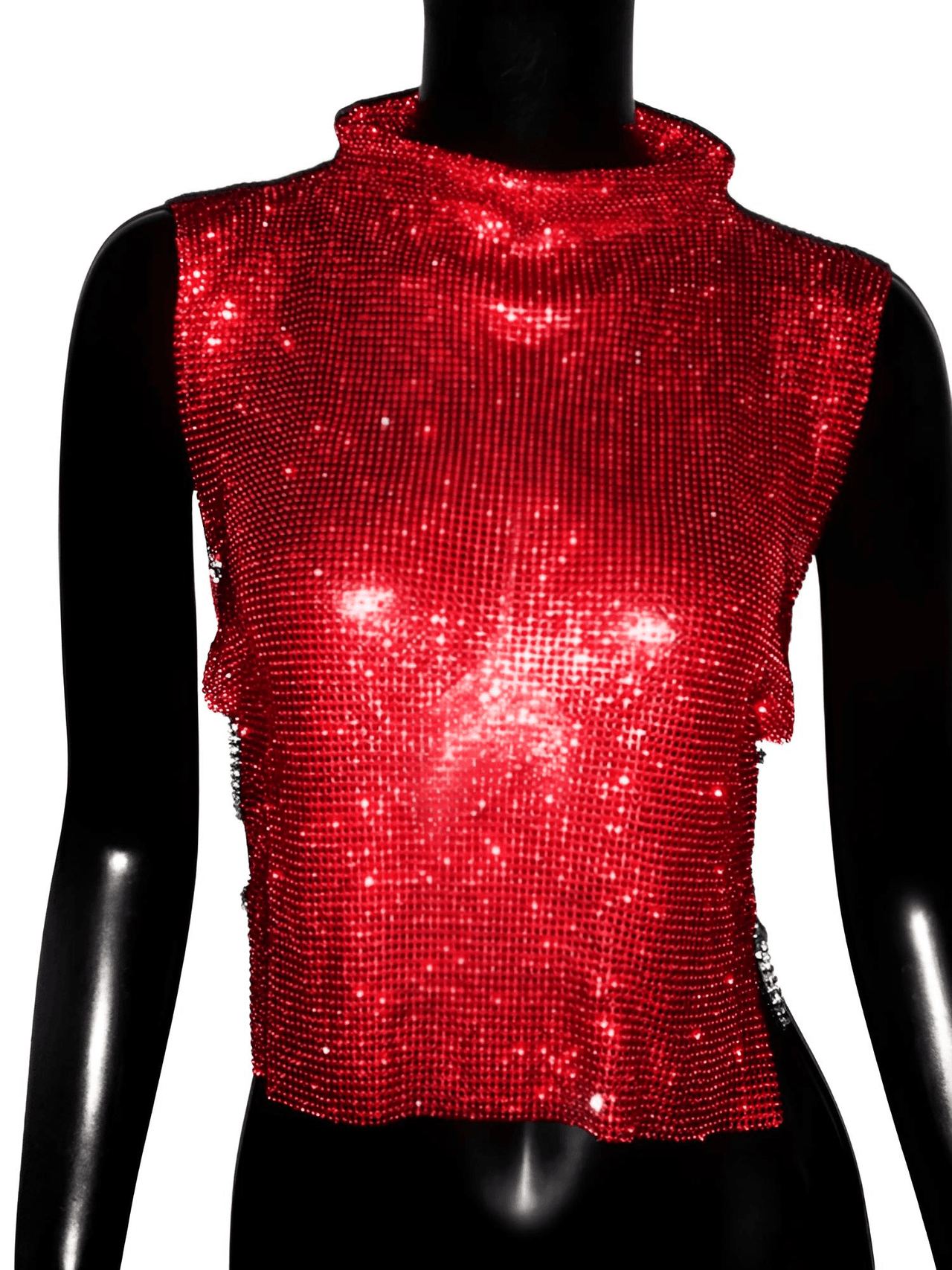 Women's Rhinestone Top -, Rhinestone Top , Drestiny , Australia, Black, Blue, Canada, Casual Shirts, Crop Tops, Gold, Green, New Zealand, Pink, Red, S, Silver, Sleeveless, Tank Tops, Turtlenecks, United Kingdom, United States , Drestiny , www.shopdrestiny.com