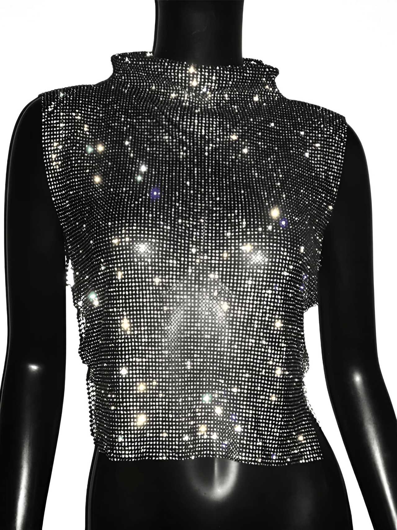 Women's Rhinestone Top -, Rhinestone Top , Drestiny , Australia, Black, Blue, Canada, Casual Shirts, Crop Tops, Gold, Green, New Zealand, Pink, Red, S, Silver, Sleeveless, Tank Tops, Turtlenecks, United Kingdom, United States , Drestiny , www.shopdrestiny.com