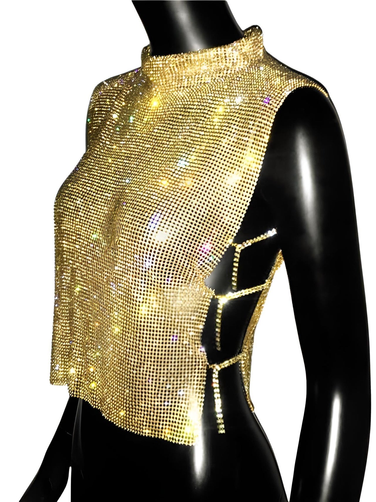 Women's Rhinestone Top -, Rhinestone Top , Drestiny , Australia, Black, Blue, Canada, Casual Shirts, Crop Tops, Gold, Green, New Zealand, Pink, Red, S, Silver, Sleeveless, Tank Tops, Turtlenecks, United Kingdom, United States , Drestiny , www.shopdrestiny.com