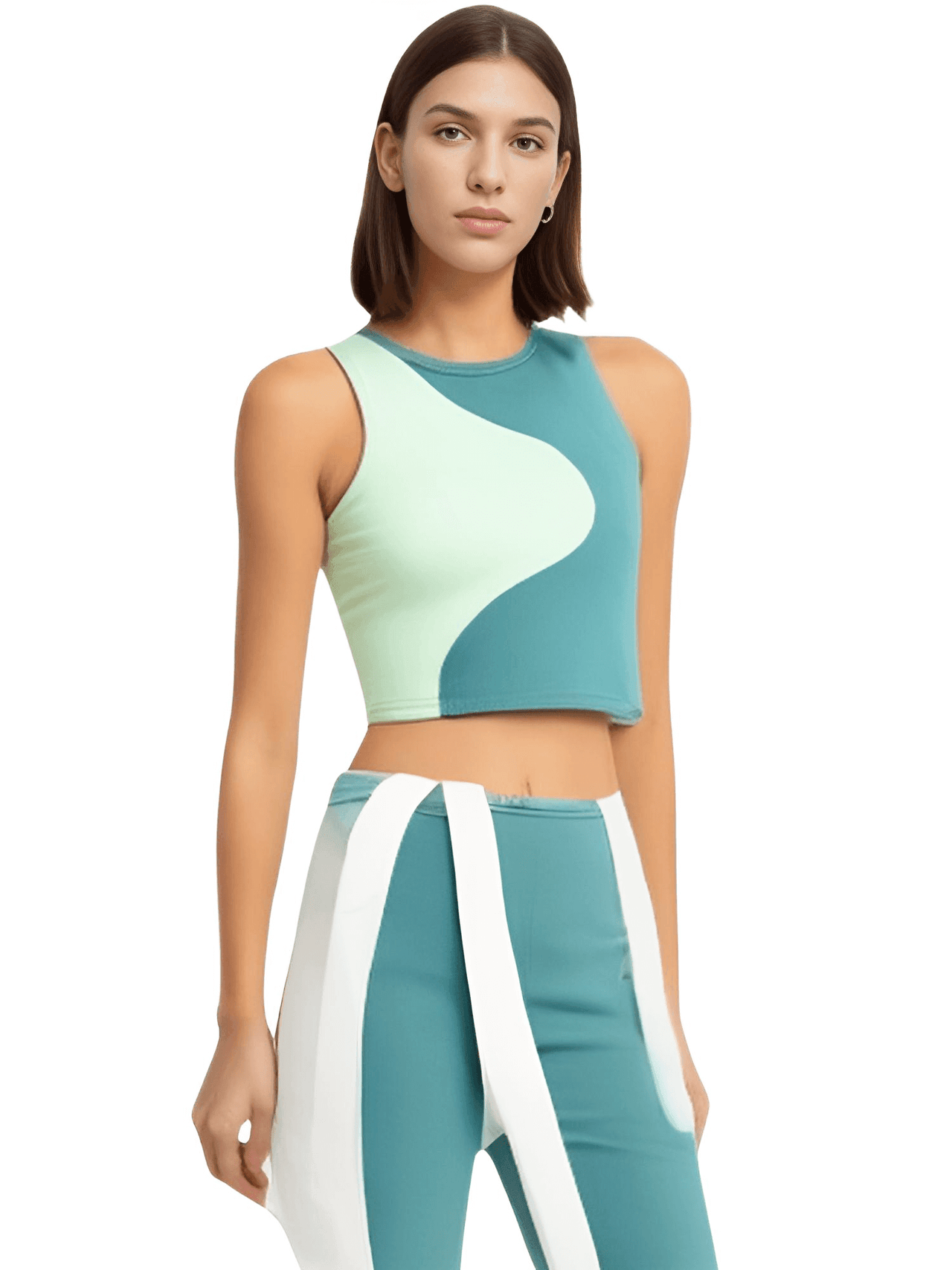 Women's Ribbed Knit Color Block Tank Top -, Crop Top , Drestiny , Australia, Beige, Black, Blue, Brown, Canada, Casual Shirts, Crop Tops, Gender_Women, Green, L, Light Blue, M, New Zealand, Olive, Olive Green, S, Sleeveless, Tank Tops, United Kingdom, United States, White , Drestiny , www.shopdrestiny.com