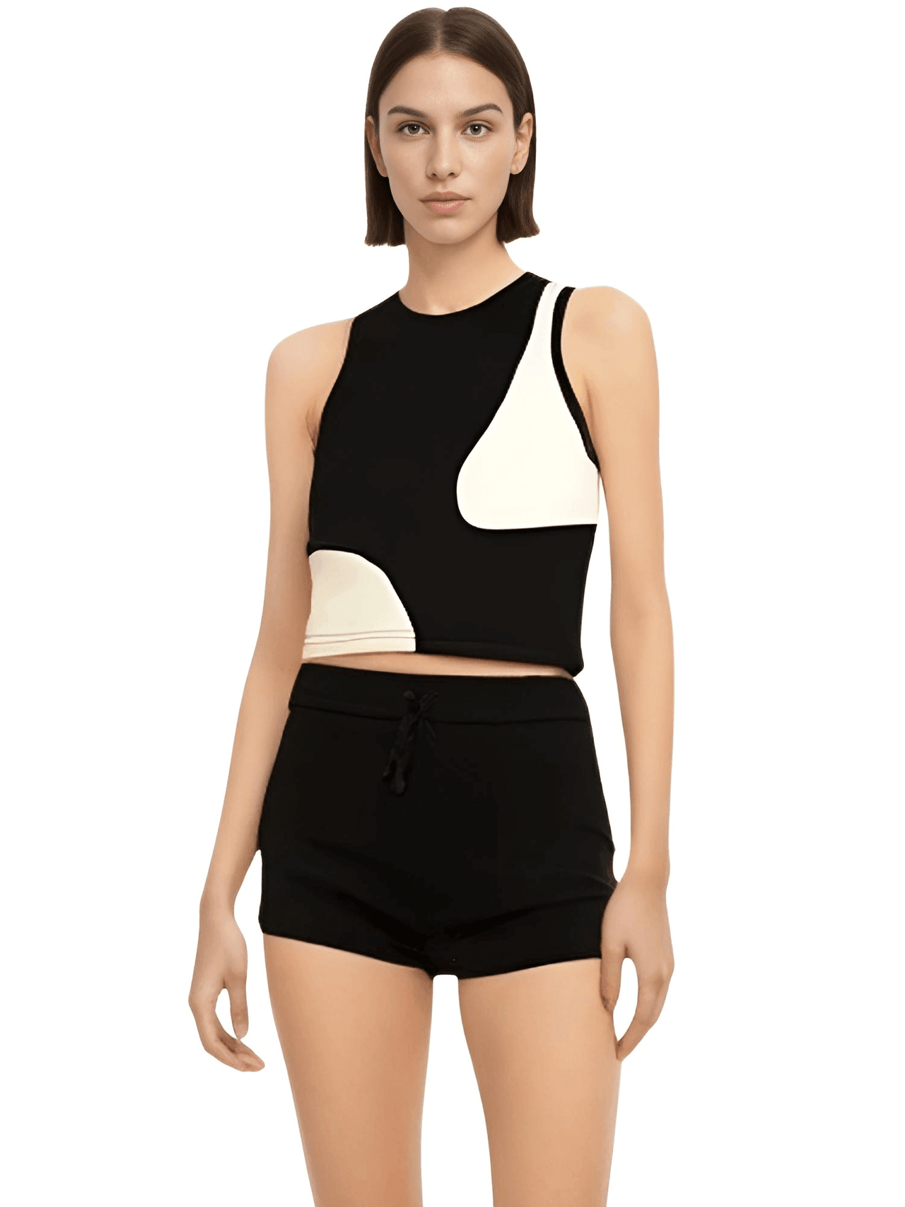 Women's Ribbed Knit Color Block Tank Top -, Crop Top , Drestiny , Australia, Beige, Black, Blue, Brown, Canada, Casual Shirts, Crop Tops, Gender_Women, Green, L, Light Blue, M, New Zealand, Olive, Olive Green, S, Sleeveless, Tank Tops, United Kingdom, United States, White , Drestiny , www.shopdrestiny.com