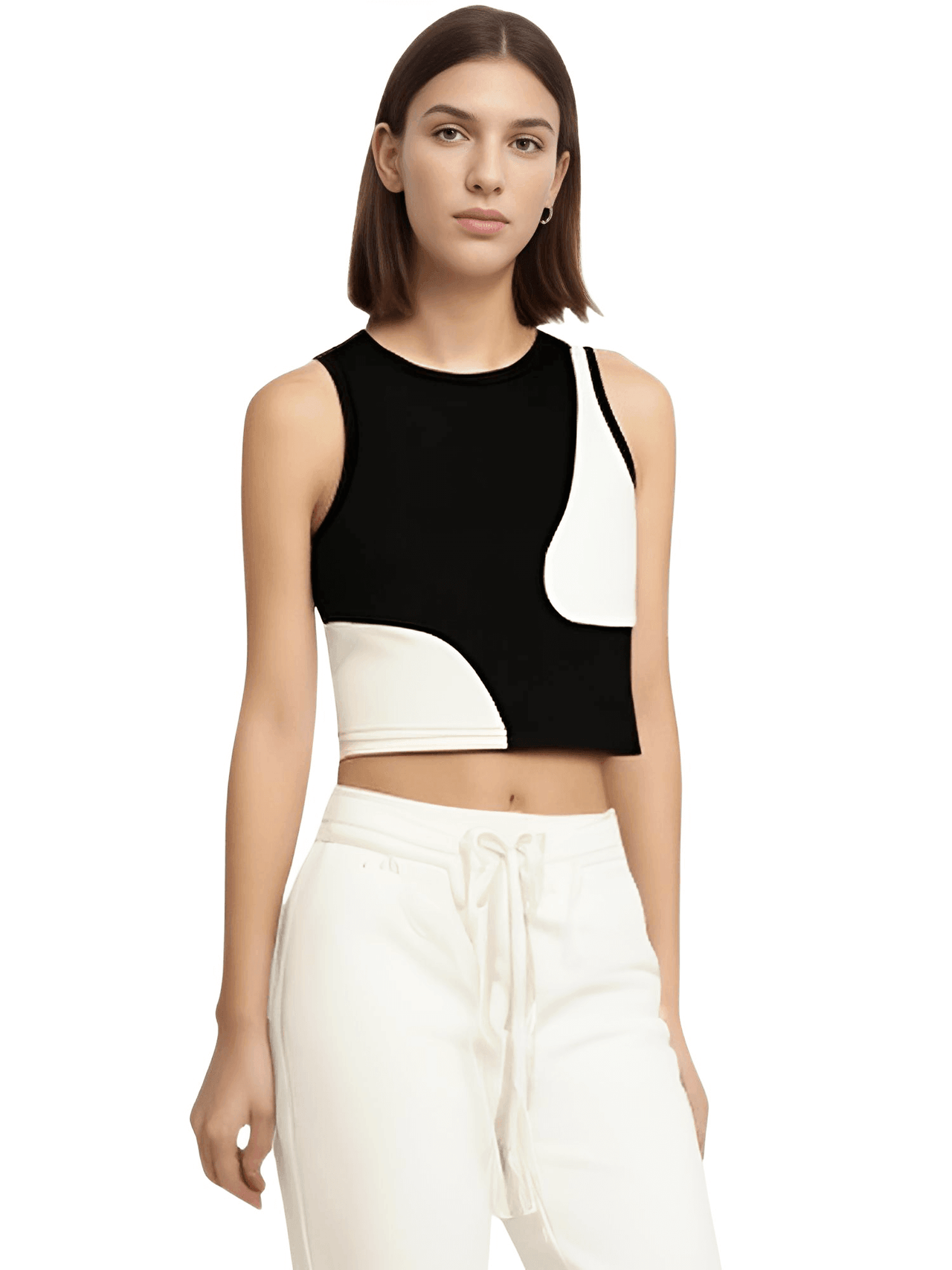 Women's Ribbed Knit Color Block Tank Top -, Crop Top , Drestiny , Australia, Beige, Black, Blue, Brown, Canada, Casual Shirts, Crop Tops, Gender_Women, Green, L, Light Blue, M, New Zealand, Olive, Olive Green, S, Sleeveless, Tank Tops, United Kingdom, United States, White , Drestiny , www.shopdrestiny.com