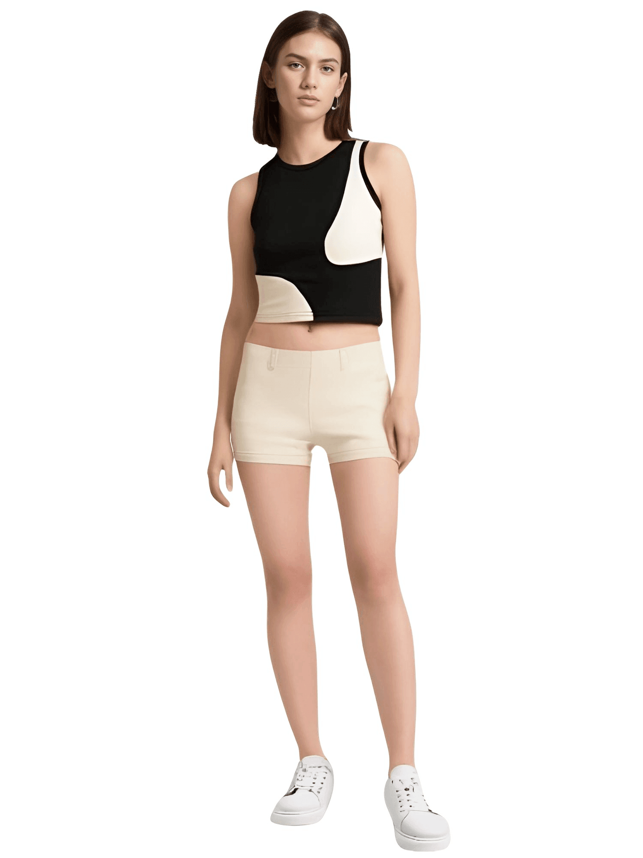 Women's Ribbed Knit Color Block Tank Top -, Crop Top , Drestiny , Australia, Beige, Black, Blue, Brown, Canada, Casual Shirts, Crop Tops, Gender_Women, Green, L, Light Blue, M, New Zealand, Olive, Olive Green, S, Sleeveless, Tank Tops, United Kingdom, United States, White , Drestiny , www.shopdrestiny.com