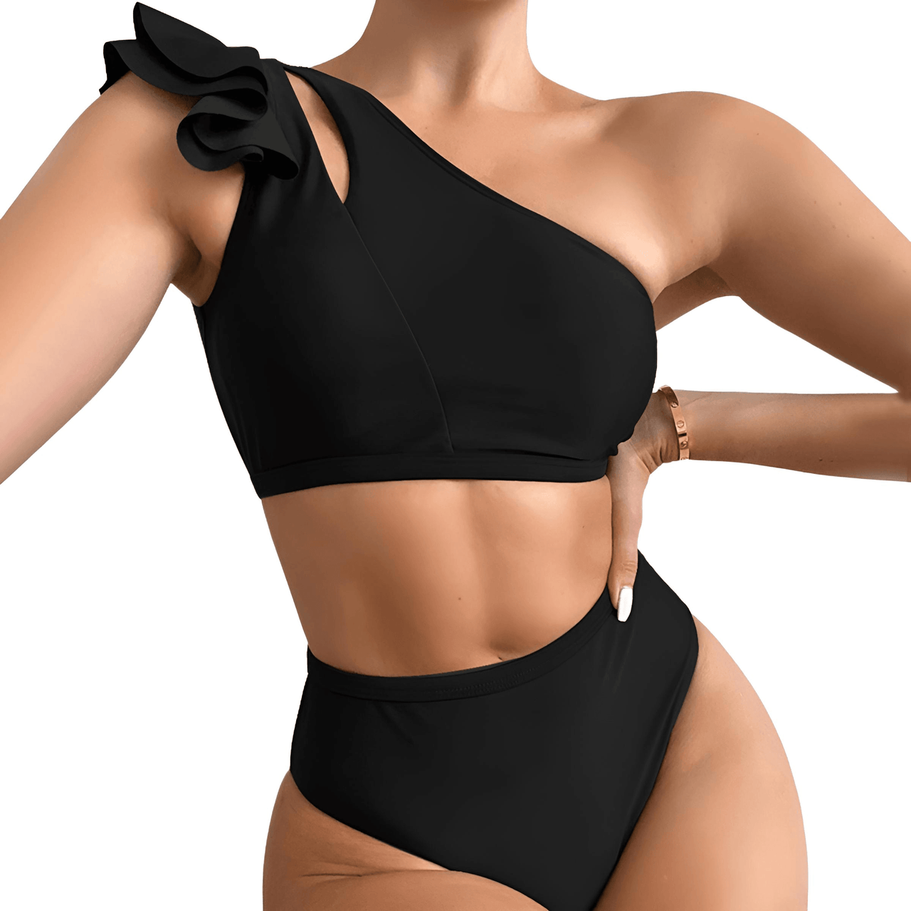 Women's Sexy One Shoulder High Waist Bikini -, Bikini , Drestiny , Australia, Bikinis, Black, Canada, FR, Khaki, L, M, New Zealand, One Shoulder, Red, S, United Kingdom, United States, White, XL , Drestiny , www.shopdrestiny.com