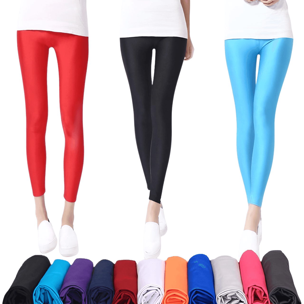 Women's Shiny Leggings -, Leggings , Drestiny , Army Green, Australia, Black, Blue, Canada, Dark Blue, Dark Green, Dark Red, Gender_Women, Gold, Green, Grey, Hot Pink, L, Leggings, Light Grey, Lime, M, Navy, New Zealand, Pink, Purple, Red, S, Sky Blue, Teal, United Kingdom, United States, White, Wine Red, XL, Yellow , Drestiny , www.shopdrestiny.com