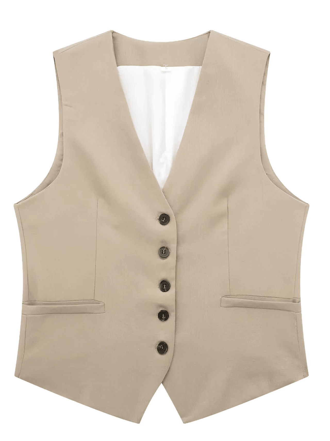 Women's Slim-Fit Sleeveless Suit Vest + High Waist Shorts Causal Set -, Sets , Drestiny , Army Green, Australia, Beige, Black, Canada, Dark Blue, Khaki, New Zealand, Orange, Short Sets, Shorts, Sleeveless, United Kingdom, United States, Vests, White , Drestiny , www.shopdrestiny.com