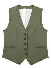 Thumbnail for Women's Slim-Fit Sleeveless Suit Vest + High Waist Shorts Causal Set -, Sets , Drestiny , Army Green, Australia, Beige, Black, Canada, Dark Blue, Khaki, New Zealand, Orange, Short Sets, Shorts, Sleeveless, United Kingdom, United States, Vests, White , Drestiny , www.shopdrestiny.com