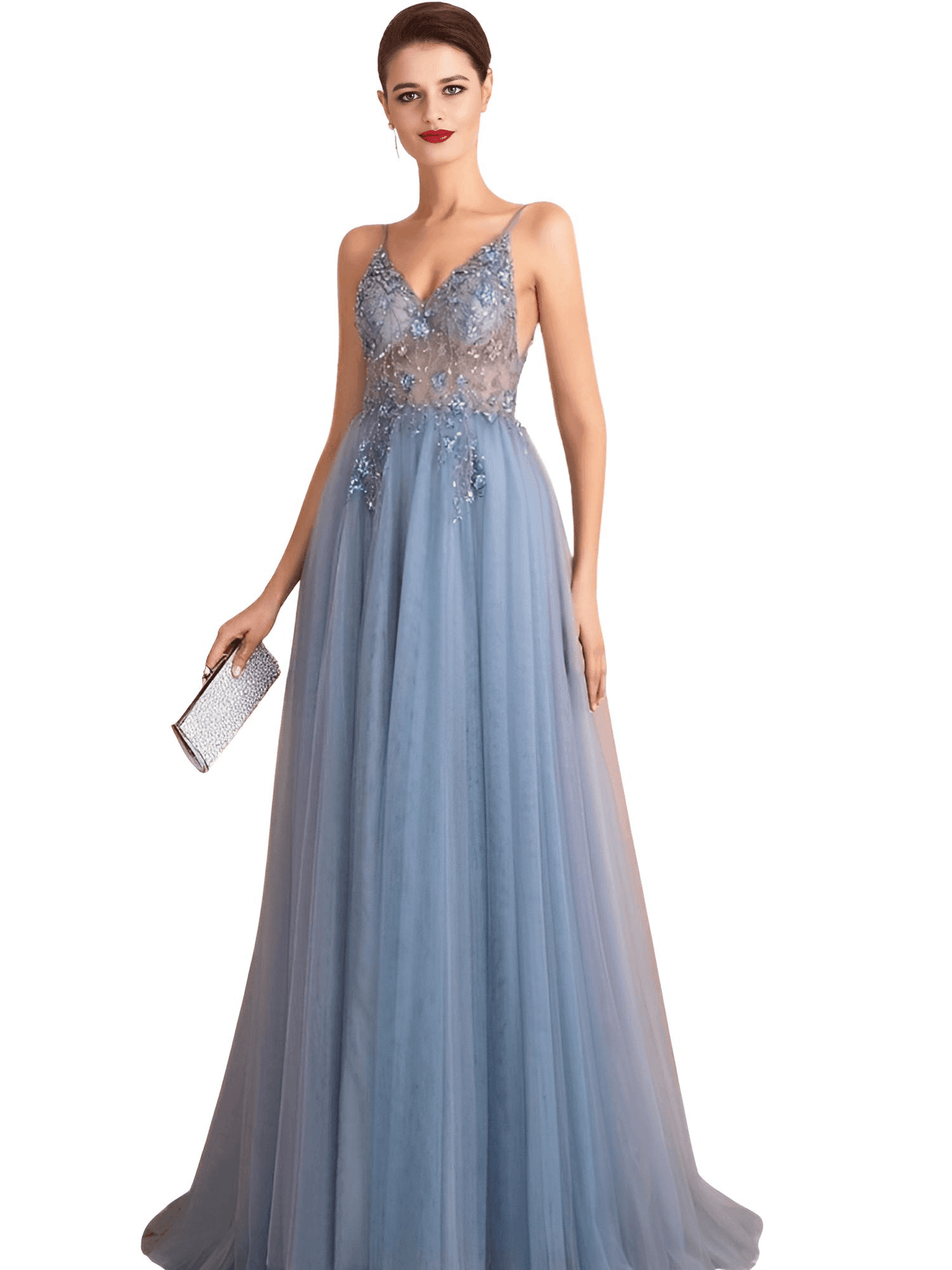 Women's Spaghetti Strap Beaded Dress -, Custom Dress , Drestiny , 10, 12, 14, 16, 2, 4, 6, 8, Australia, Blue, Canada, Maxi Dresses, New Zealand, Pink, Sleeveless, United Kingdom, United States , Drestiny , www.shopdrestiny.com