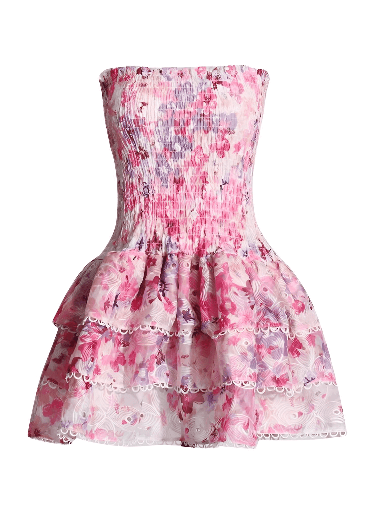 Women's Strapless High Waist Patchwork Dress -, Dress , Drestiny , Australia, Canada, L, M, Mini Dresses, New Zealand, Off Shoulder, Pink, S, Sleeveless, Strapless, United Kingdom, United States, XL , Drestiny , www.shopdrestiny.com