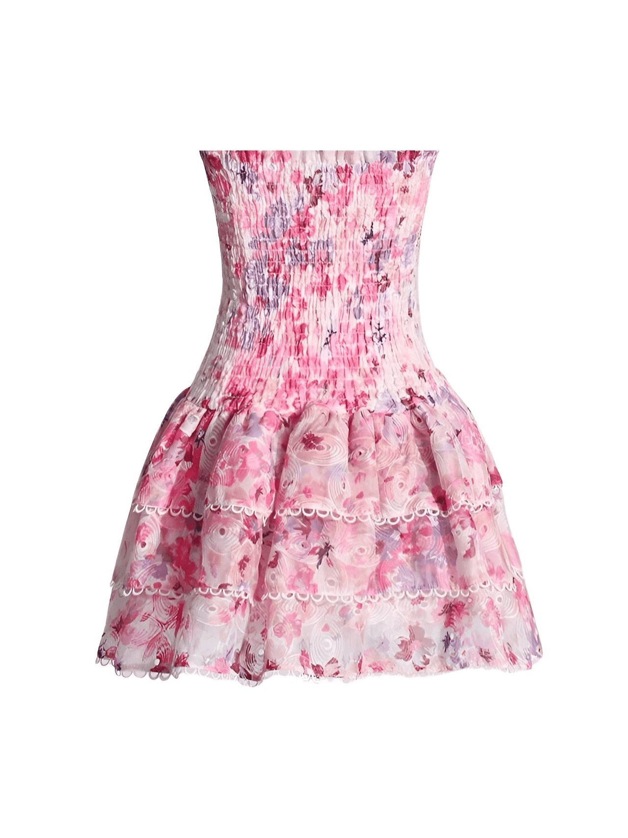 Women's Strapless High Waist Patchwork Dress -, Dress , Drestiny , Australia, Canada, L, M, Mini Dresses, New Zealand, Off Shoulder, Pink, S, Sleeveless, Strapless, United Kingdom, United States, XL , Drestiny , www.shopdrestiny.com