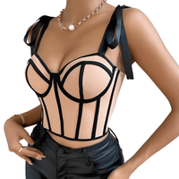 Thumbnail for Women's Trendy Lace Up Straps Crop Top -, Crop Top , Drestiny , Apricot, Australia, Black, Canada, Casual Shirts, Crop Tops, Dress Shirts, Gender_Women, L, M, New Zealand, Pink, S, Sleeveless, United Kingdom, United States , Drestiny , www.shopdrestiny.com