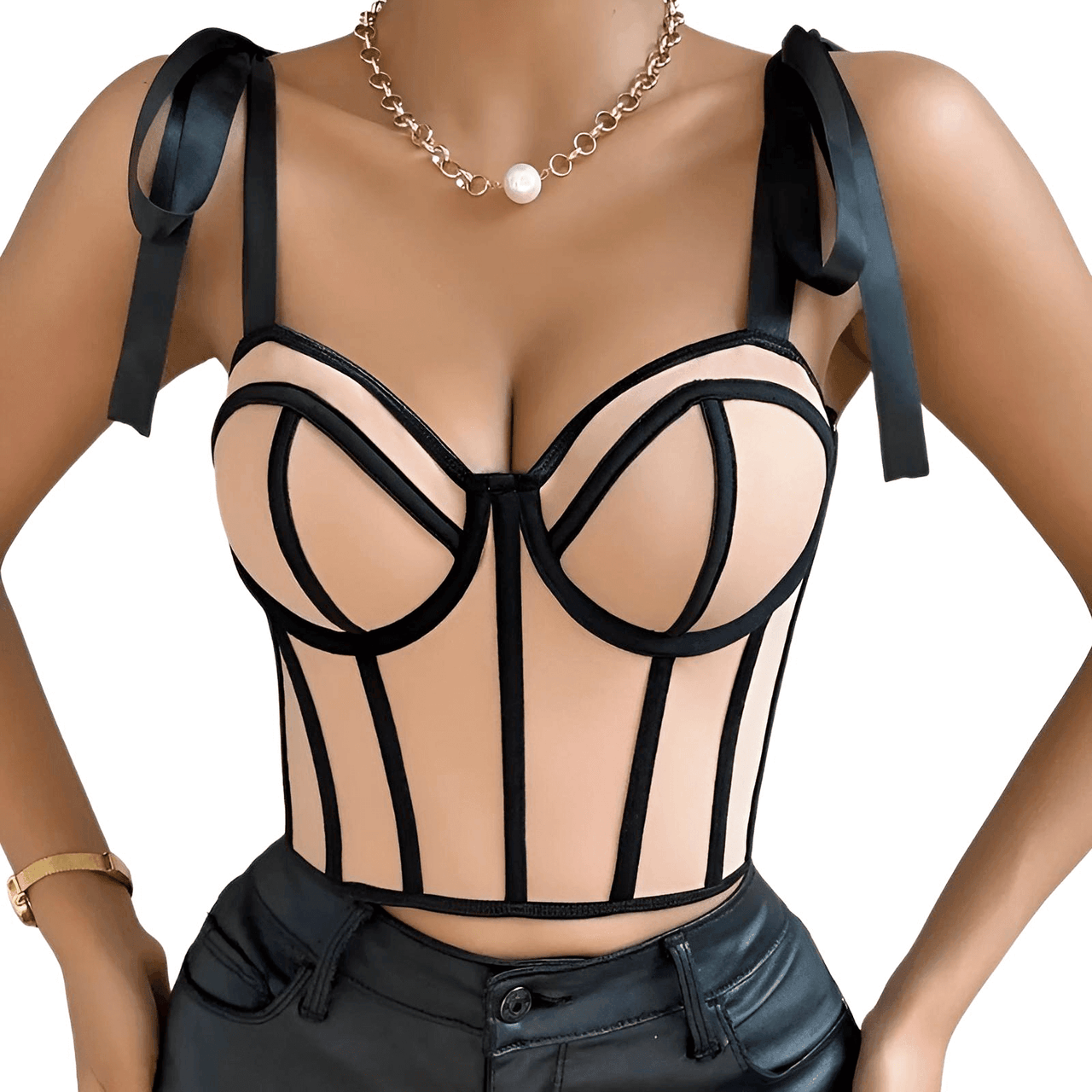 Women's Trendy Lace Up Straps Crop Top -, Crop Top , Drestiny , Apricot, Australia, Black, Canada, Casual Shirts, Crop Tops, Dress Shirts, Gender_Women, L, M, New Zealand, Pink, S, Sleeveless, United Kingdom, United States , Drestiny , www.shopdrestiny.com