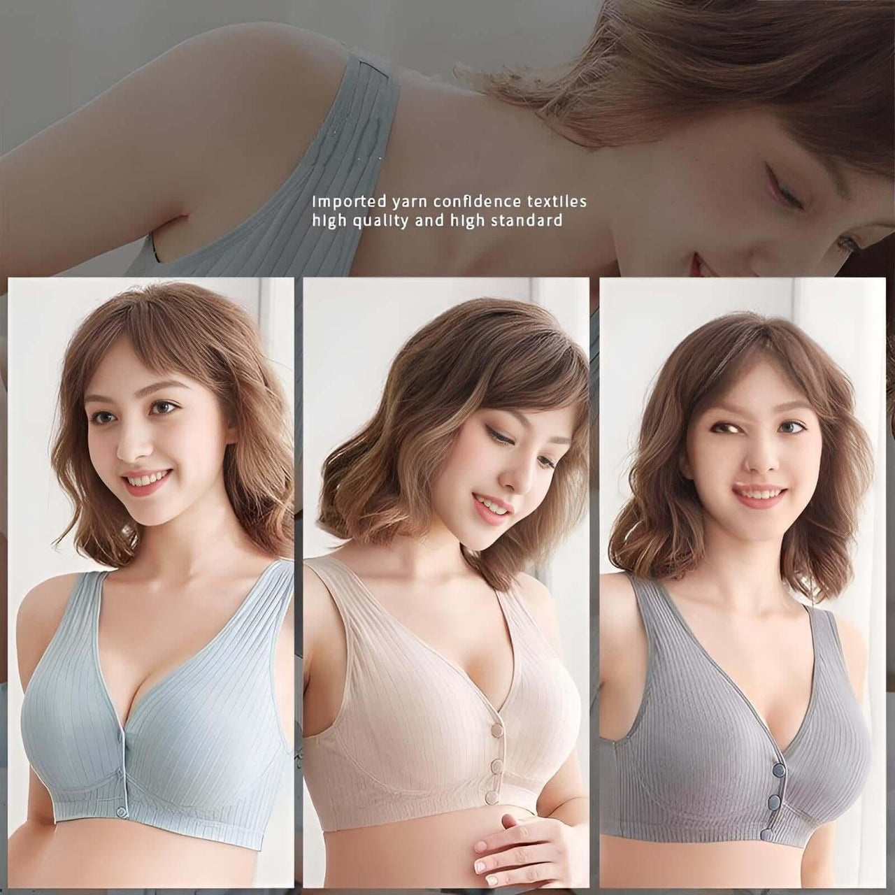 Women's Wire-Free Cotton Nursing Bra -, Nursing Bra , Drestiny , Australia, Bras, Canada, Champagne, Dark Pink, Gender_Women, Grey, Light Green, Light Grey, Light Pink, New Zealand, Nude, Pink, United Kingdom, United States , Drestiny , www.shopdrestiny.com