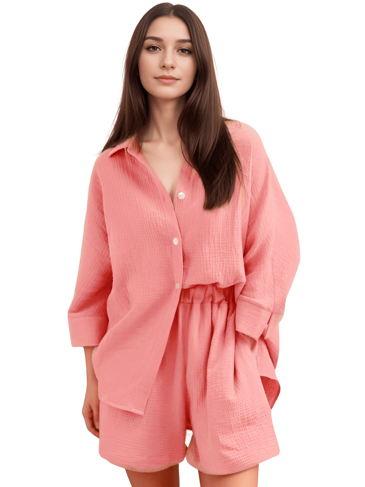 Women's 100% Cotton Long Sleeve Pajama Set, Drestiny, Pajamas, Cotton Pajama Sets for Women, Cotton Pyjama Sets for Ladies, Women's Cotton Pajamas, Ladies Cotton Pyjamas, Best Cotton Pajamas, Best Cotton Pyjamas, Sets, Short Sets, Causal Shirts, Shorts, Long Sleeves, Light Purple, Pink-Orange, Light Grey, Pink, Pinkish Brown, Light Blue, Blue, Dark Teal, Green, Beige, White, Black, S, M, L, XL, United States, Australia, New Zealand, United Kingdom, Canada, shopdrestiny.com