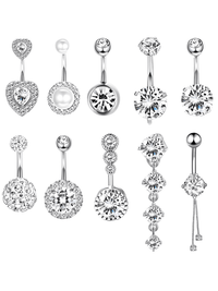 Thumbnail for Women's 316L Surgical Steel Belly Piercing Jewelry -, Body Jewelry , Drestiny , Australia, Body Jewelry, Canada, Gender_Women, Gold, New Zealand, Silver, United Kingdom, United States, White , Drestiny , www.shopdrestiny.com