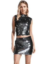 Thumbnail for Women's Rhinestone Top -, Rhinestone Top , Drestiny , Australia, Black, Blue, Canada, Casual Shirts, Crop Tops, Gold, Green, New Zealand, Pink, Red, S, Silver, Sleeveless, Tank Tops, Turtlenecks, United Kingdom, United States , Drestiny , www.shopdrestiny.com